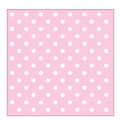 Ambiente Papierservietten Dots pastell, rosa mit weißen Punkten, 33x33cm