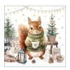 Ambiente Papierservietten Eichhörnchen Wooly - Winter, 33x33cm