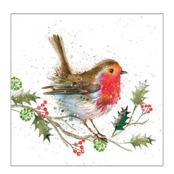 Ambiente Papierservietten Winter Robin, 33x33cm