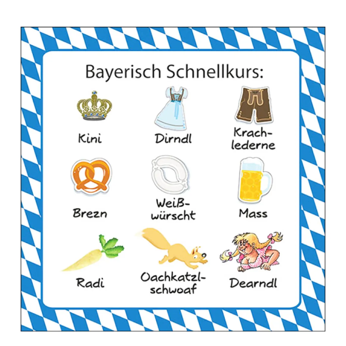 Ambiente Papierservietten Heimat, Bayrisch Schnellkurs, 33x33cm