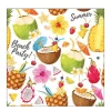 Ambiente Papierservietten Beach Party weiß, 33x33cm
