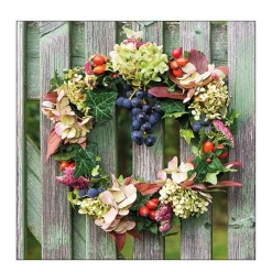 Ambiente Papierservietten Herbstkranz, 33x33cm