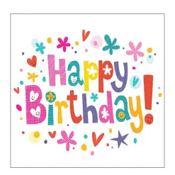 Ambiente Papierservietten Geburtstag, Happy Birthday, 33x33cm