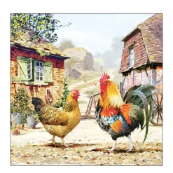 Ambiente Papierservietten Hühnerfarm, 33x33cm