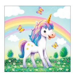 Ambiente Papierservietten Kinder, Einhorn Polly Jolly, 33x33cm