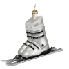 Baumschmuck Wintersport, Skistiefel weiß, 12cm