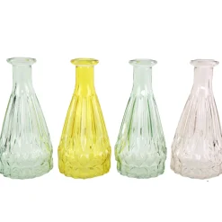 Blumenvase Kristall hellrosa, Glasvase, 14x7cm