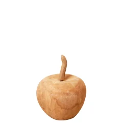 Deko Apfel Teak, Holzapfel Teakholz, 20x25cm, Decorama