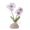 Deko Blume aus Filz, Filzblume lila auf Filzsockel, 20cm