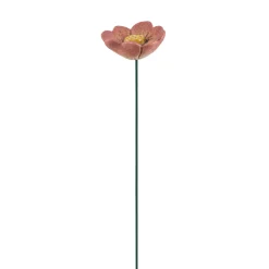 Deko Blume, Blume aus Steingut rosa, 60cm
