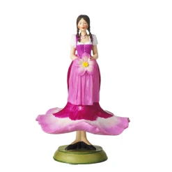 Deko Blumenmädchen Alpenrose, Alpenrosemädchen, rosa-pink, 17cm, stehend, Fiebiger Floristik