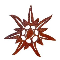 Deko Edelweiß Rost, Edelweiß zum Hängen, Ø18cm, Gerrys Garden