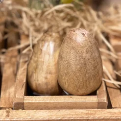 Deko Ei aus Holz, Holzei glatt, Osterei, 5cm