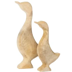 Deko Gans Naturholz, Holzgans natur sägerau, 45cm, WMG Grünberger