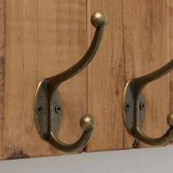 Deko Garderobe Haus, Holzgarderobe mit 7 Haken, 34x64cm, Boltze Home Collectionen