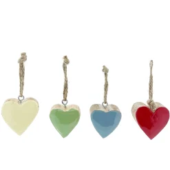 Deko Herz grün, Holzherz mit Lacküberzug grün, 5cm, Hänger