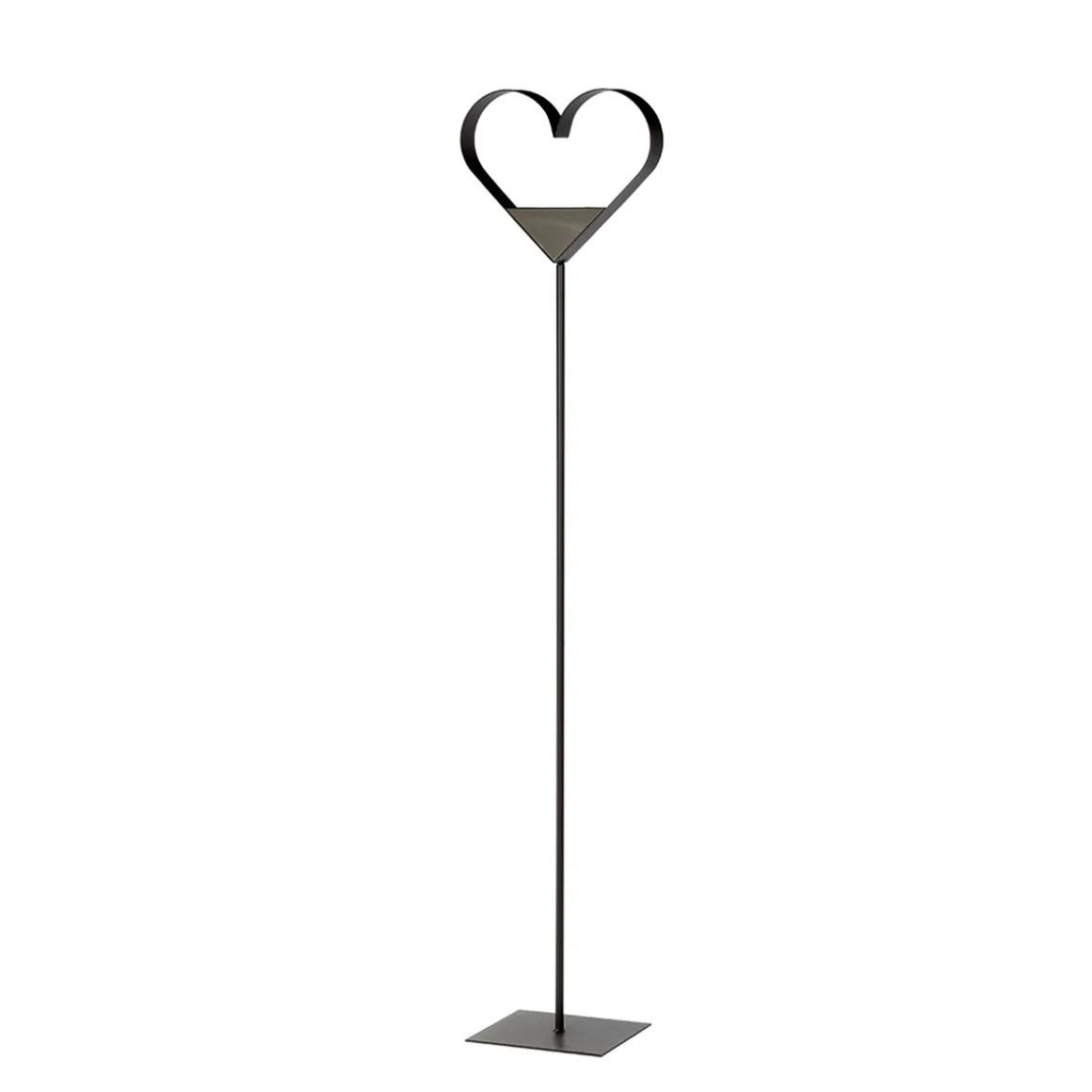 Deko Herz Pflanzschale Odon, Metallherz mit Einsatz auf Metallständer, 100cm, WMG Grünberger