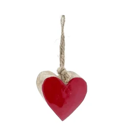 Deko Herz rot, Holzherz mit Lacküberzug rot, 5cm, Hänger