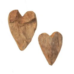 Deko Herz Teak unfinish, rustikales Holzherz Teak, WMG Grünberger