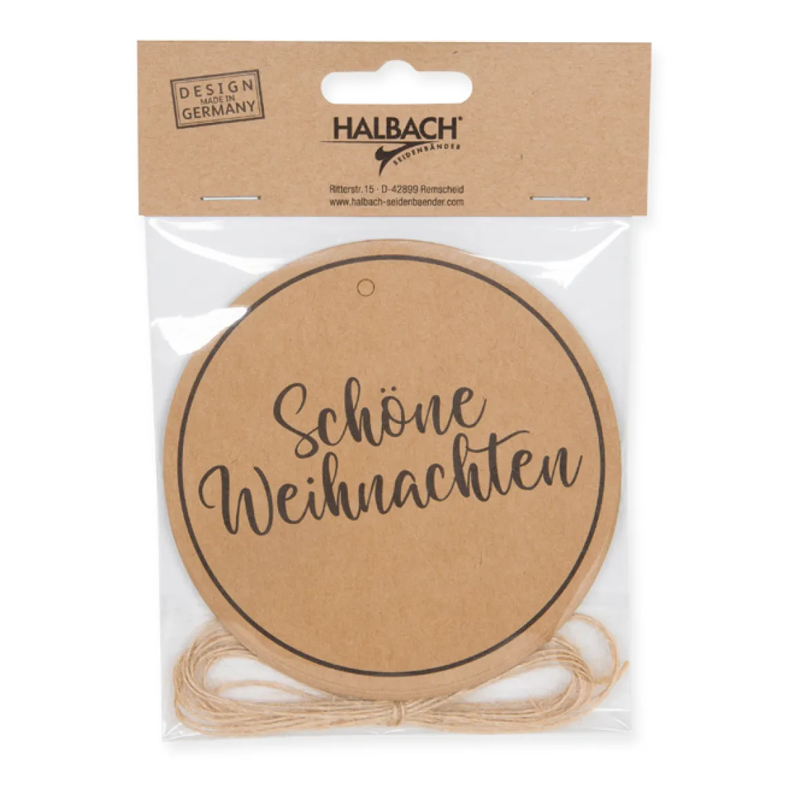 Deko Hänger Schöne Weihnachten, Papierhänger rund Ø10cm, 10St/Btl, Halbach