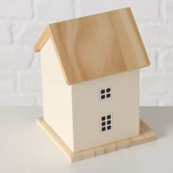 Deko Holzhaus Weihnachten, Weihnachtshaus Liv mit Tannenbaum, beige, Boltze Home Collections