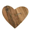 Deko Holzherz, rustikales Herz aus Naturholz mit Hufnagel, 20cm