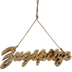 Deko Holzhänger mit Schriftzug Zugspitze, 40x12cm, Mangoholz
