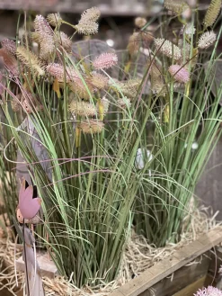 Deko Holzkiste Naturholz, Pflanzkorb mit 4 Unterteilungen und Griffe, 35x34cm