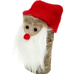 Deko Holzwichtel, Wichtel Nikolaus aus Naturholz, 12cm
