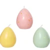 Deko Kerze Ei, Osterkerze in eiform, gesprenkelt rosa, mint oder gelb, 5cm