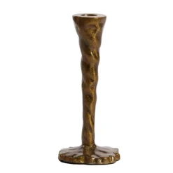 Deko Kerzenständer Bronze Antik, Rustikaler Kerzenhalter im Antik-Look, 20cm, Light & Living