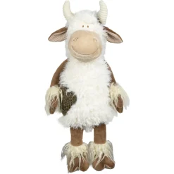 Deko Kuh, Hochlandrind aus Plüsch, creme-braun, 25cm, Mars & More