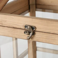 Deko Laterne Torre, Holzlaterne mit Glas-Sprossen-Fenster, 56cm, Boltze Home Collection