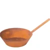 Deko Pflanzschale Pfanne, Rostpfanne mit langem Stil, 20x16cm, Edelrost, Gerrys Garden