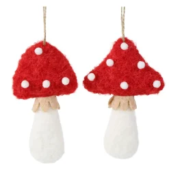 Deko Pilz aus Filz, Filzpilz, Fliegenpilz rot-weiß, 14cm
