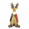 Deko Rentier Winter, Elch mit Schal, 12x20cm, Keramik