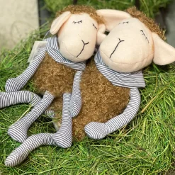 Deko Schaf Lucile, Plüschschaf schlafend, 24cm