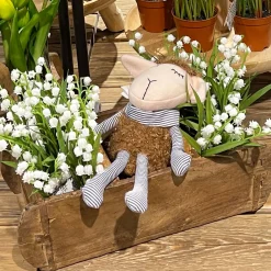 Deko Schaf Lucile, Plüschschaf schlafend, 24cm