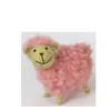 Deko Schaf, Plüschschaf rosa, 11cm, Wolle