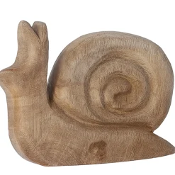 Deko Schnecke Naturholz, Holzschnecke grau sägerau, 40cm, WMG Grünberger