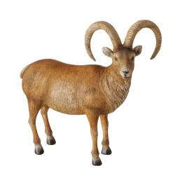 Deko Steinbock Poldie, Steinbock stehend, helles braun, 23cm, Boltze Home Collection