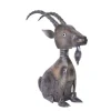 Deko Steinbock, Steinbock aus Metall, braun, 54x38cm, Medusa