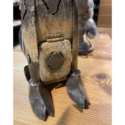 Deko Steinbock, Steinbock aus Metall, braun, 54x38cm, Medusa