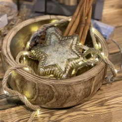 Deko Stern Antik, Glasstern antik silbergold, Weihnachtsstern, 14x15cm, Hänger