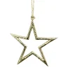 Deko Stern Aurum gold, Weihnachtsstern gold beschlagen, Ø15cm, Alu, Hänger