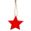 Deko Stern Lack rot, Holzstern Weihnachten, 8x8cm, Hänger