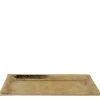 Deko Tablett  antik gold, Tablett gold - länglich, 48x19cm, Metall