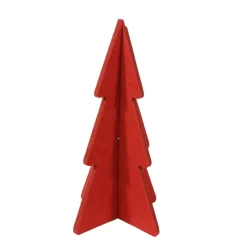 Deko Tannenbaum rot, Filzbaum rot in 3-D, Weihnachtsbaum zum Stellen, 29cm