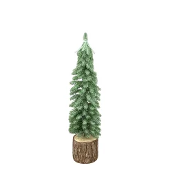 Deko Tannenbaum, Tannenbaum auf Holzfuß, 30cm, Naturholz/PE