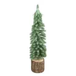 Deko Tannenbaum, Tannenbaum auf Holzfuß, 40cm, Naturholz/PE